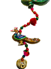 Load image into Gallery viewer, garland with 2 peacock hanging decoration