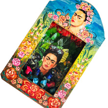 Load image into Gallery viewer, Handmade Frida Kahlo Mexican Shrine – Vibrant Folk Art Wall Decor 26cm