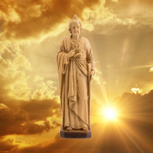 Load image into Gallery viewer, Saint Jude Thaddaeus Statue – 20cm Patron of Lost Causes, Light Wood Look, Resin Figurine