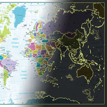Load image into Gallery viewer, Glow in the Dark Children’s World Map – 84.1 x 59.4 cm | Nighttime Wall Decor & Learning Tool