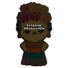 Load image into Gallery viewer, Frida Kahlo Novelty Metal Pin Badge – Mexican Artist Tribute | Official Enamel Badge