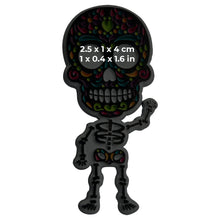 Load image into Gallery viewer, Mexican Skeleton Metal Pin Badge – Day of the Dead Calavera Design | Imported Collectible
