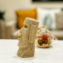 Load image into Gallery viewer, Small Moai Sandstone Bust – Easter Island Head Replica (12cm) | Home Decor
