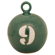 Load image into Gallery viewer, Set of 2 Ceramic Buoys Green and Yellow H22cm Maritime Decor
