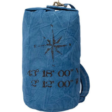 Load image into Gallery viewer, Vintage-Style Canvas Adventure Bag with Compass Rose Print – Travel, Beach, Gym
