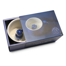 Load image into Gallery viewer, Dark Blue Maneki Neko Lucky Cat Mug – Porcelain Japanese Beckoning Cup

