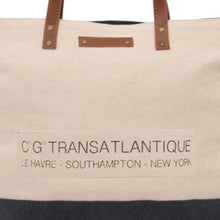 Load image into Gallery viewer, ‘TRANSATLANTIC’ Canvas Handbag – Nautical-Inspired Everyday Tote (38x47 cm)
