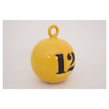 Load image into Gallery viewer, Set of 2 Ceramic Buoys Green and Yellow H22cm Maritime Decor
