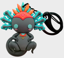 Load image into Gallery viewer, 3D Mexican Axolotl Keyring – Iztli PVC Folk Art 6 cm
