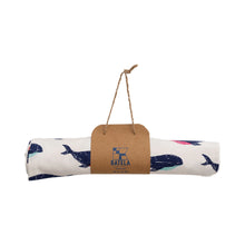 Load image into Gallery viewer, Set of 6 Colourful Whale Cotton Kitchen Cloths – 100% Cotton Tea Towels 50 x 70 cm
