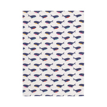 Load image into Gallery viewer, Set of 6 Colourful Whale Cotton Kitchen Cloths – 100% Cotton Tea Towels 50 x 70 cm
