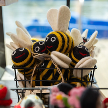 Load image into Gallery viewer, Bumblebee Hanging Decoration – Fair Trade &amp; Eco Friendly Felt Ornament
