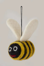 Load image into Gallery viewer, Bumblebee Hanging Decoration – Fair Trade &amp; Eco Friendly Felt Ornament
