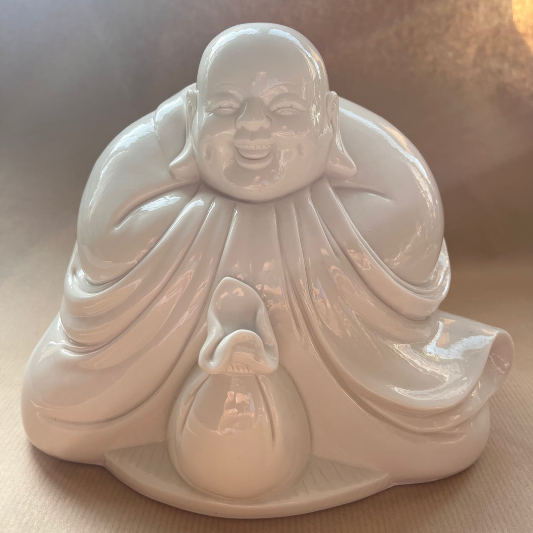Ha-ha Buddha Blanc de Chine Porcelain Home Decoration 16cm x 20cm