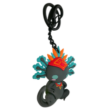 Load image into Gallery viewer, 3D Mexican Axolotl Keyring – Iztli PVC Folk Art 6 cm
