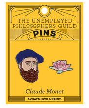 Load image into Gallery viewer, Claude Monet &amp; Water Lilies Enamel Pin Set – Impressionist Art Lapel Pins
