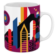 Load image into Gallery viewer, Set of 4 NASA Mars Exploration Mugs – Visions of the Future Poster Design – 15oz Porcelain
