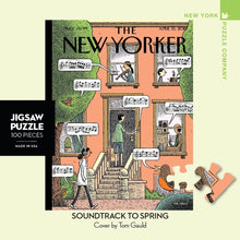 Load image into Gallery viewer, Soundtrack to Spring 100-Piece Jigsaw Puzzle – New Yorker Cover by Tom Gauld
