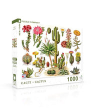 Load image into Gallery viewer, Vintage Cactus Puzzle – 1000 Piece Jigsaw | Succulent Dictionary Art | Made in USA
