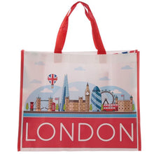 Load image into Gallery viewer, London Icons Shopping Bag | Reusable Tote with UK Landmarks | Eco Souvenir
