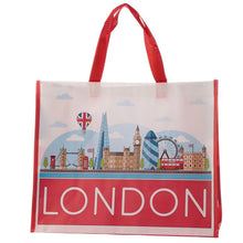 Load image into Gallery viewer, London Icons Shopping Bag | Reusable Tote with UK Landmarks | Eco Souvenir
