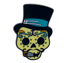 Load image into Gallery viewer, Mexican Catrín Metal Pin Badge – Día de Muertos Gentleman | Official By Mexico Collectible
