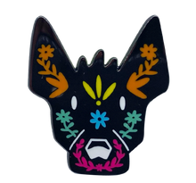 Load image into Gallery viewer, Xolo Mexican Dog Metal Pin Badge – Xoloitzcuintle Folklore Design | Official By Mexico Collectible
