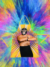 Load image into Gallery viewer, Mexican Wrestling Lucha Libre Colourful Apron – Wajiro Dream MexiPop Art
