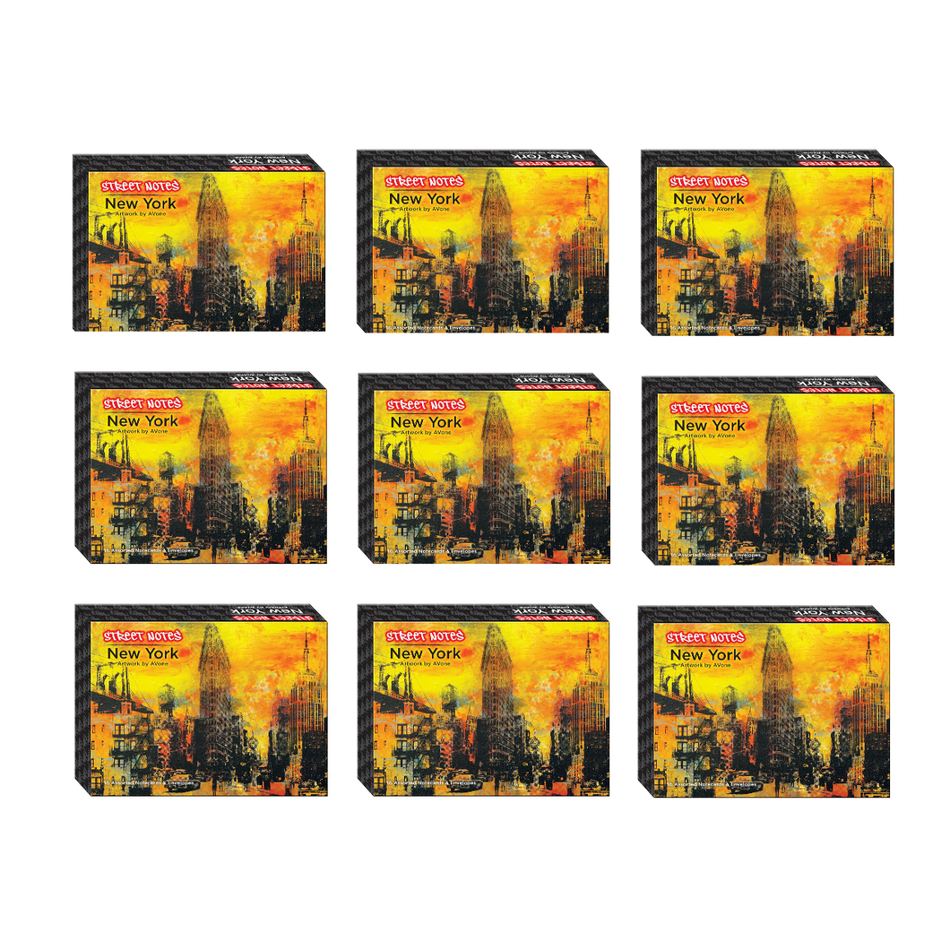 Lot of 9 Boxes – Street Notes New York Note Cards by AVONE (16 Each)