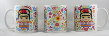Load image into Gallery viewer, Frida Kahlo Mug &amp; Mini Plush Gift Set – Floral Design – Made in Spain
