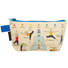 Load image into Gallery viewer, Yoga Pose Zipper Bag – 15 Illustrated Asanas – 5&quot;x9&quot; Standing Pouch with Gusset
