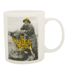 Load image into Gallery viewer, Set of 4 Ceramic Mugs – Fisherman Design | Nautical Coffee Cups
