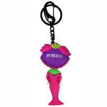 Load image into Gallery viewer, 3D Mexican Catrina PVC Keyring – Imported from Mexico
