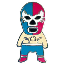 Load image into Gallery viewer, Mexican Wrestler Metal Pin Badge – Lucha Libre Mask Design | Official Enamel Badge
