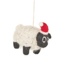 Load image into Gallery viewer, Set of 4 Black Sheep Christmas Hanging Decorations – Fair Trade &amp; Eco Friendly
