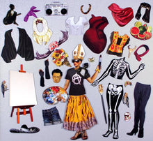 Load image into Gallery viewer, Frida Kahlo Magnetic Dress Up Doll Play Set – 30 Pieces
