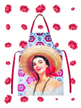 Load image into Gallery viewer, Mexican Beauty Apron – MexiPop Art by Wajiro Dream – Handmade in Mexico – 50x72 cm
