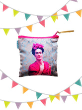 Load image into Gallery viewer, Frida Kahlo Coin Purse – Handmade Mexican Zip Wallet by Wajiro Dream – MexiPop Art
