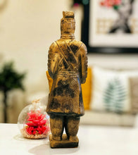 Load image into Gallery viewer, Golden Terracotta Warrior Replica 26cm – Ancient Chinese Officer Sculpture
