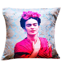 Load image into Gallery viewer, Frida Kahlo Cushion Cover 48 x 48 cm – MexiPop Art Design by Wajiro Dream – Handmade in Mexico
