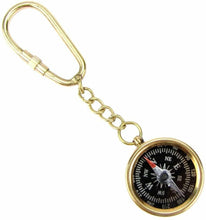 Load image into Gallery viewer, Explorer Compass Keychain – Handmade Brass Fair Trade Gift
