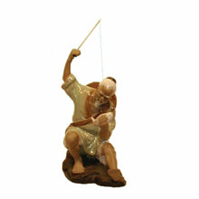 Load image into Gallery viewer, Fisherman with catch Shiwan Pottery 16cm
