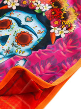 Load image into Gallery viewer, Mexican Catrina Grocery Bag by Wajiro Dream – Mexipop Art Tote 36x36cm
