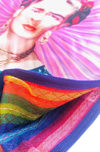 Load image into Gallery viewer, Frida Kahlo Pink Rays Grocery Bag by Wajiro Dream – Handmade Tote
