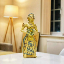 Load image into Gallery viewer, Hand Painted Ceramic Javanese Woman Statue – Cultural Home Décor 42cm
