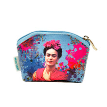 Load image into Gallery viewer, Mexican Frida Coin Purse with Flowers – By Wajiro Dream MexiPop Art Design
