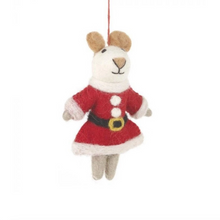 Load image into Gallery viewer, 3 Mrs Santa Paws Novelty Hanging Decorations - Fair Trade and Eco Friendly
