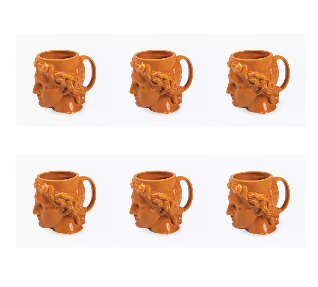 Set of 6 Greek God Apollo Mugs