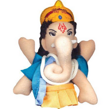 Load image into Gallery viewer, Ganesha Fridge Magnet &amp; Finger Puppet – The Unemployed Philosophers Guild Hindu Elephant God
