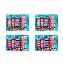 Load image into Gallery viewer, Set of 4 Holland Houses Fridge Magnets – Exclusive Art Print
